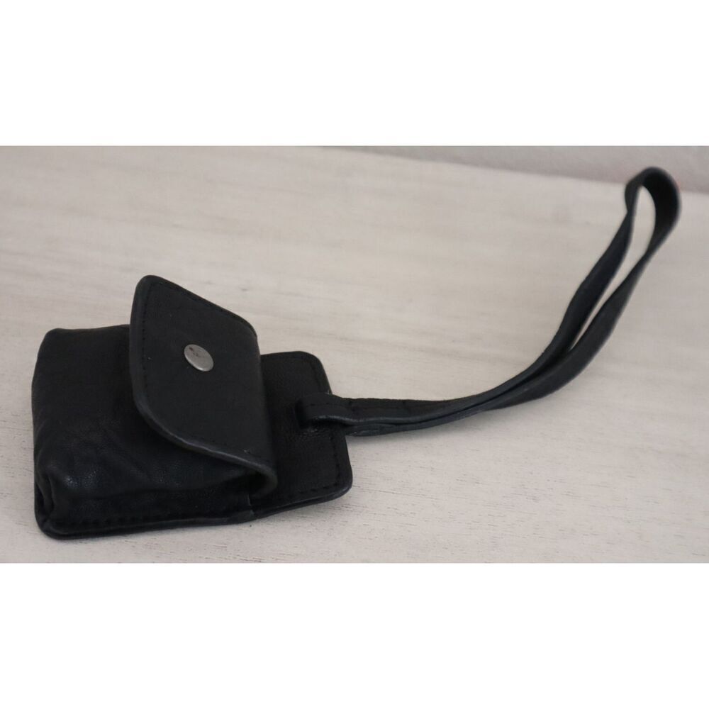 Free People Street Sounds Black Leather Case For Airpods  + Earbuds